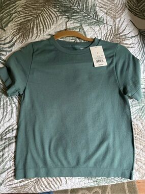 a new day Sage Green Crewneck Short Sleeve Top